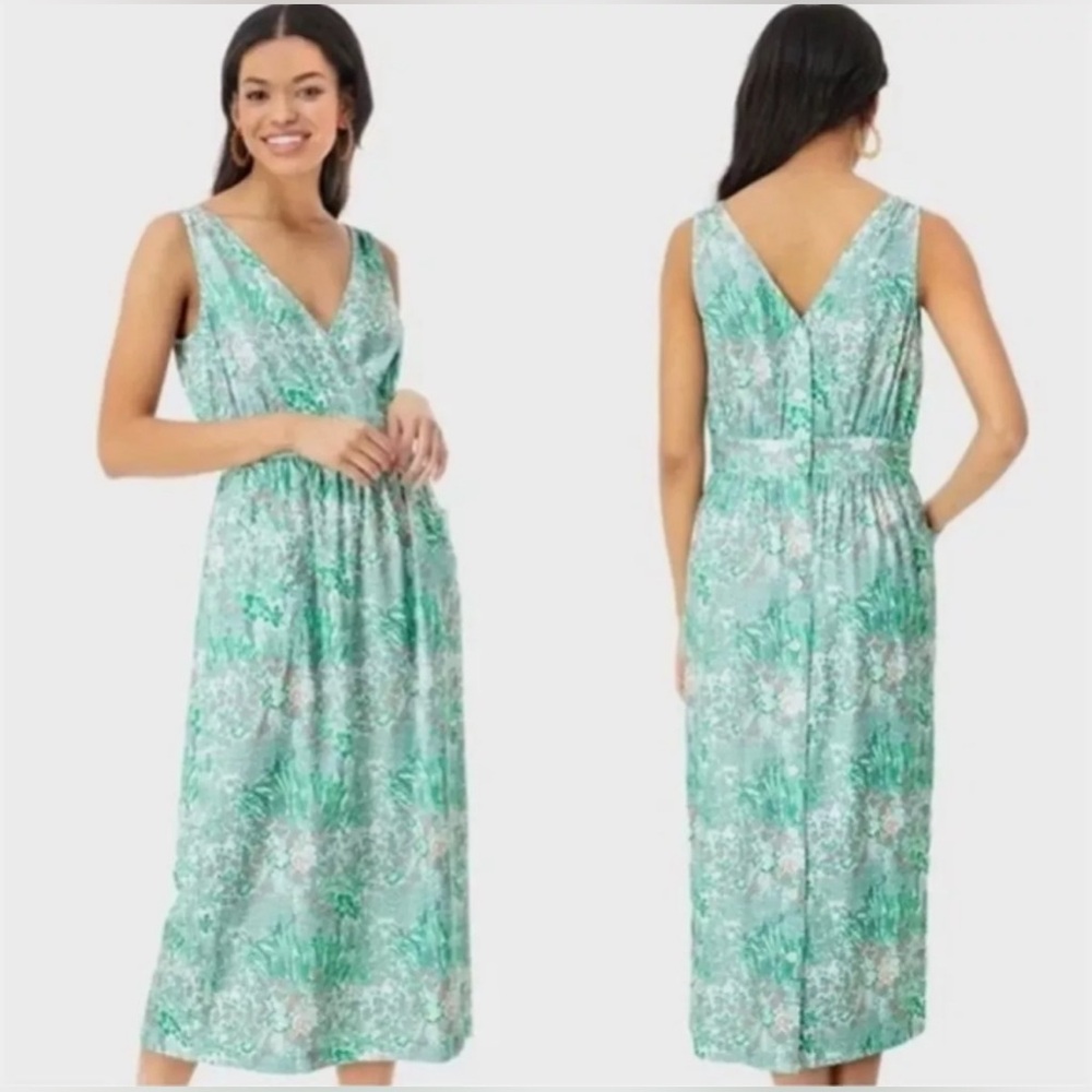 Tuckernuck Winnie Wildflower Floral Midi Dress Size Medium